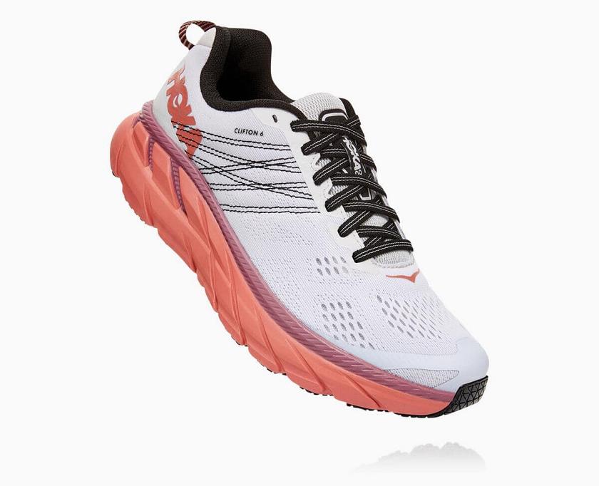 Hoka One One W Clifton 6 Wide Road Running Shoes NZ W012-438